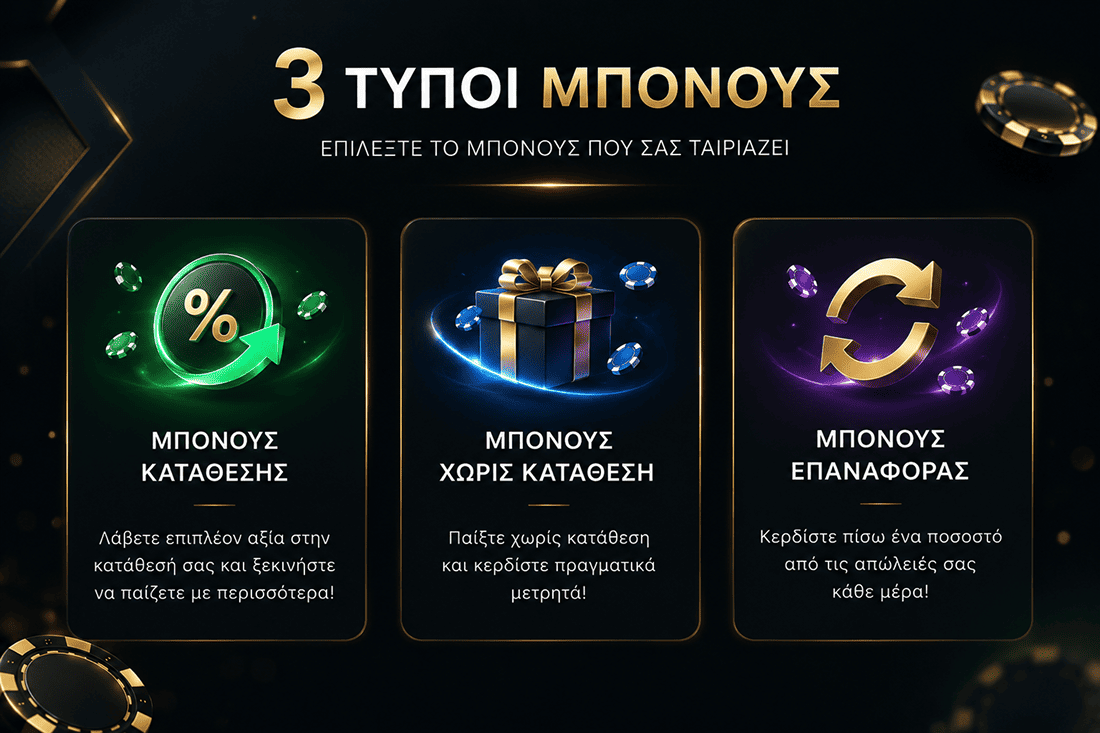 Τύποι μπόνους στο West ace καζίνο